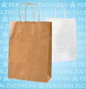 borse manico ritorto, borse in carta, paper bags